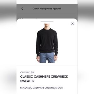 Brand new cashmere calvin klein sweater